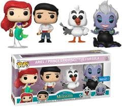 Ariel, Eric, Scuttle, Ursula Funko Pop